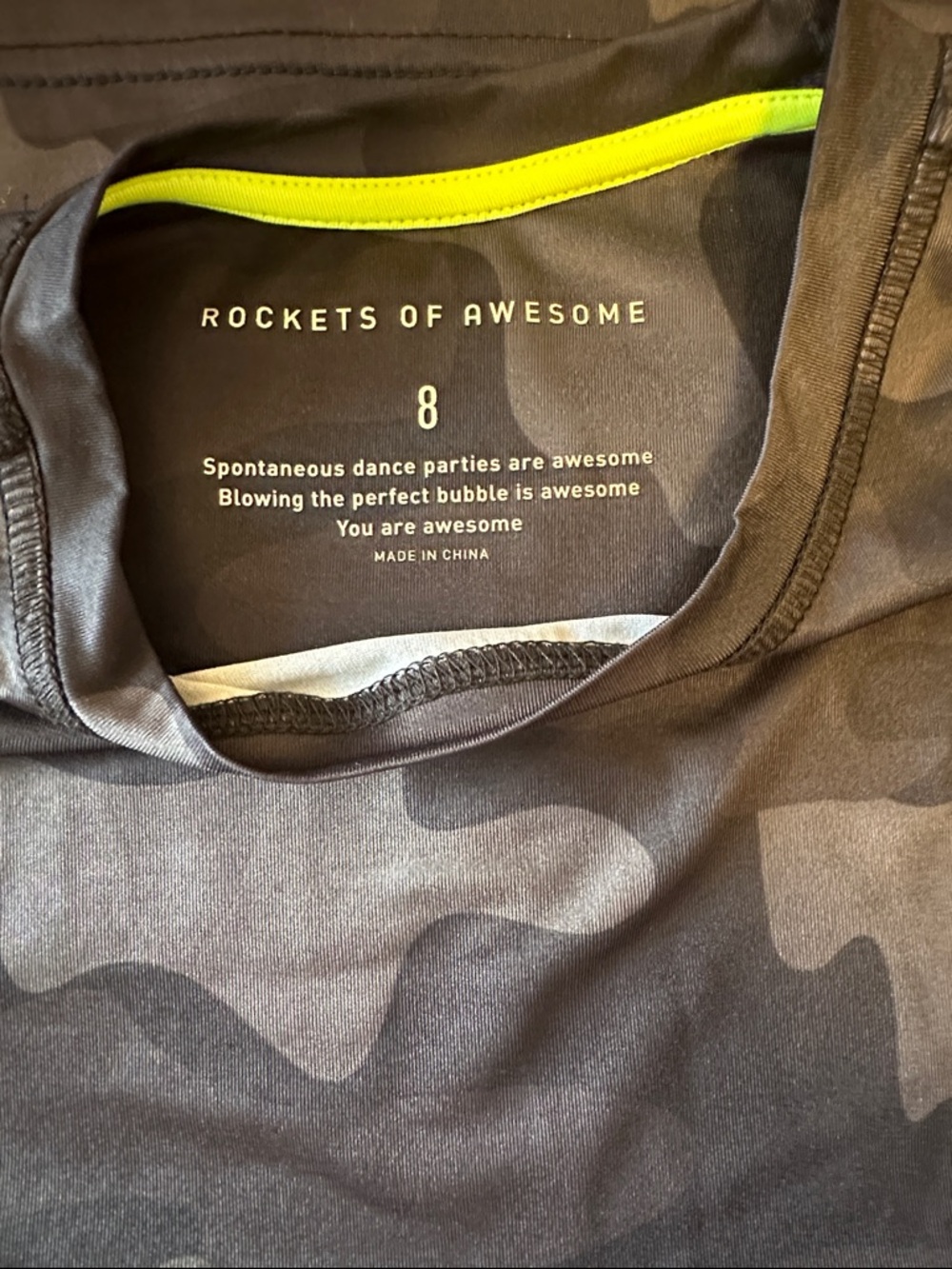 Kids' Black Camo Joggers with Neon Yellow Side Panels - Picture 2 of 5